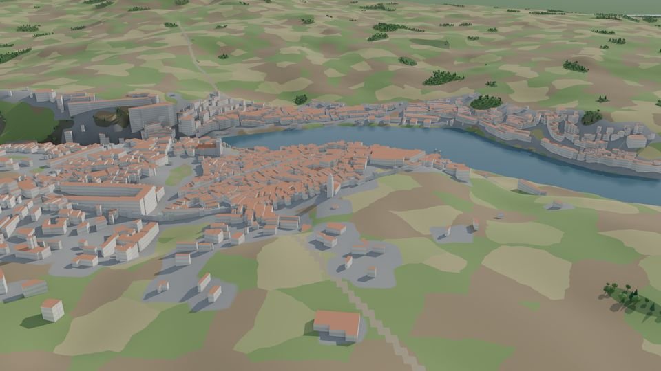Porto spreading along the river in the 18th century