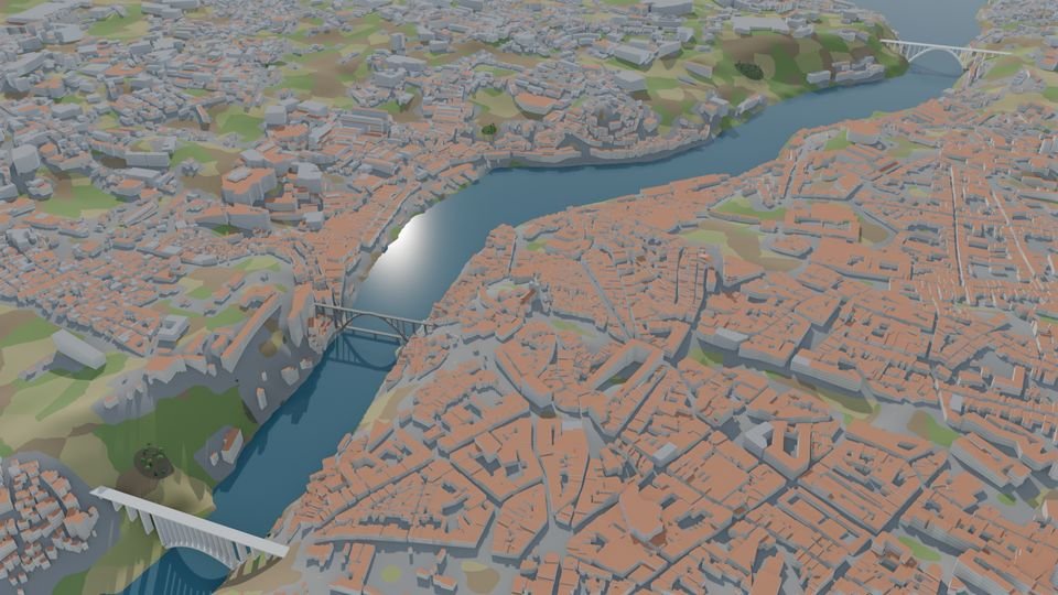 Modern Porto on both banks of the Douro